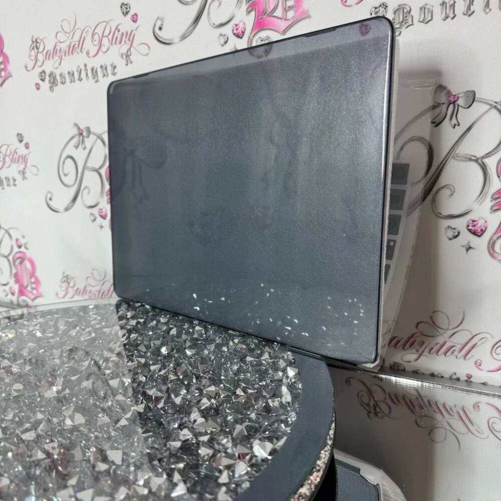Mosiso laptop case hard sparkly glitter black Protective Hard Case Mac book